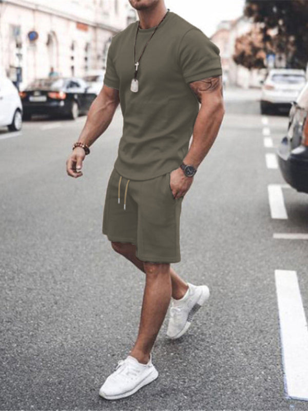 Short Sleeve Shirt and Shorts Two-Piece Set