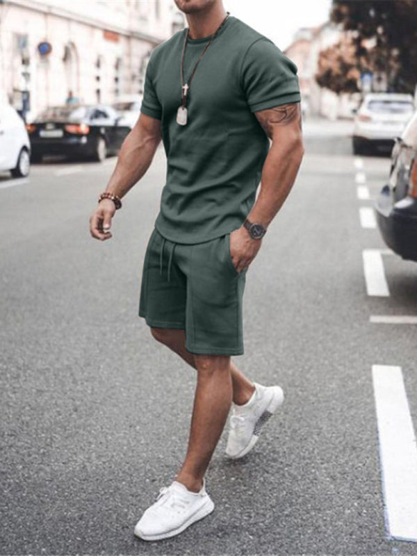 Short Sleeve Shirt and Shorts Two-Piece Set