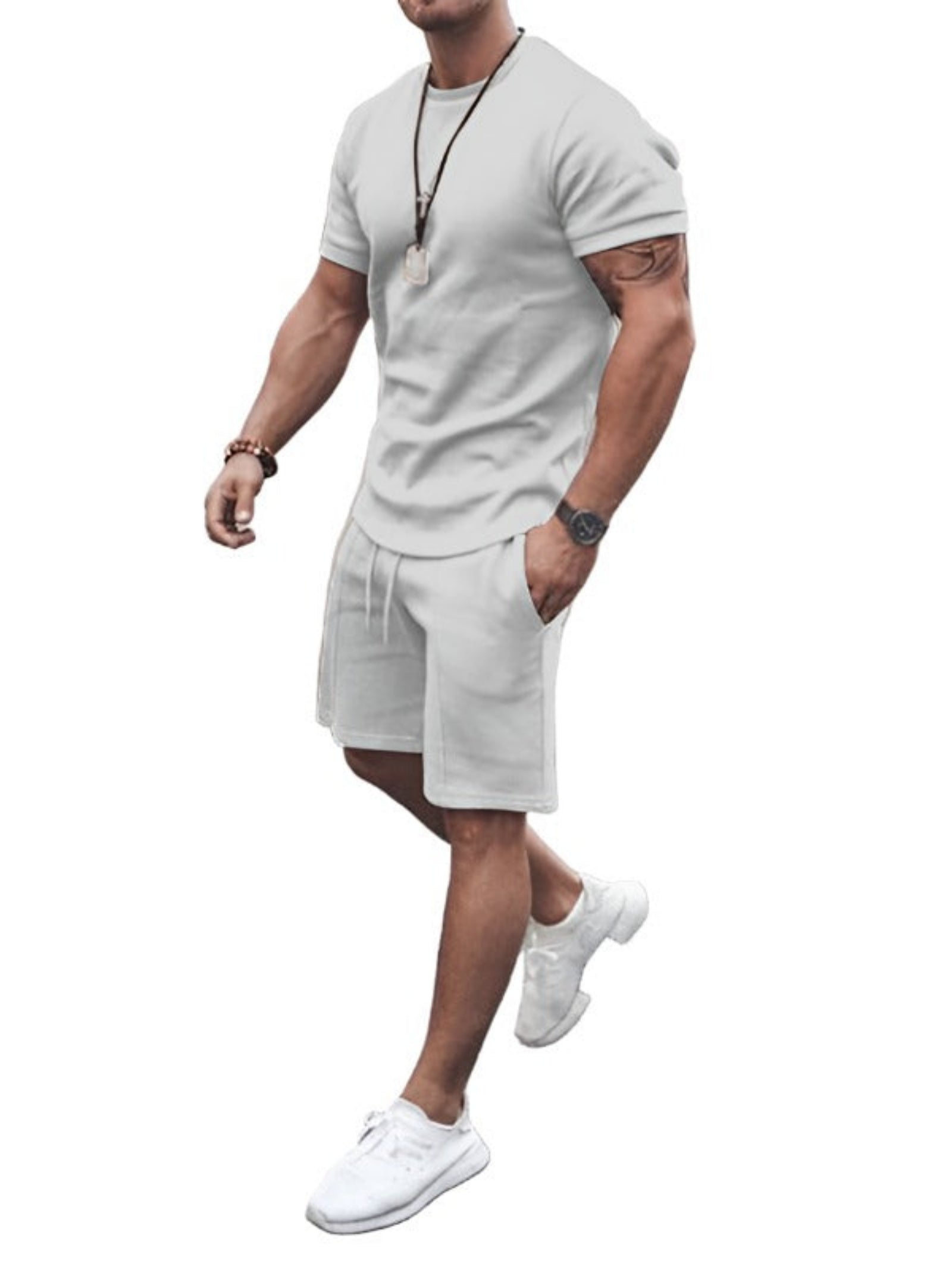 Short Sleeve Shirt and Shorts Two-Piece Set