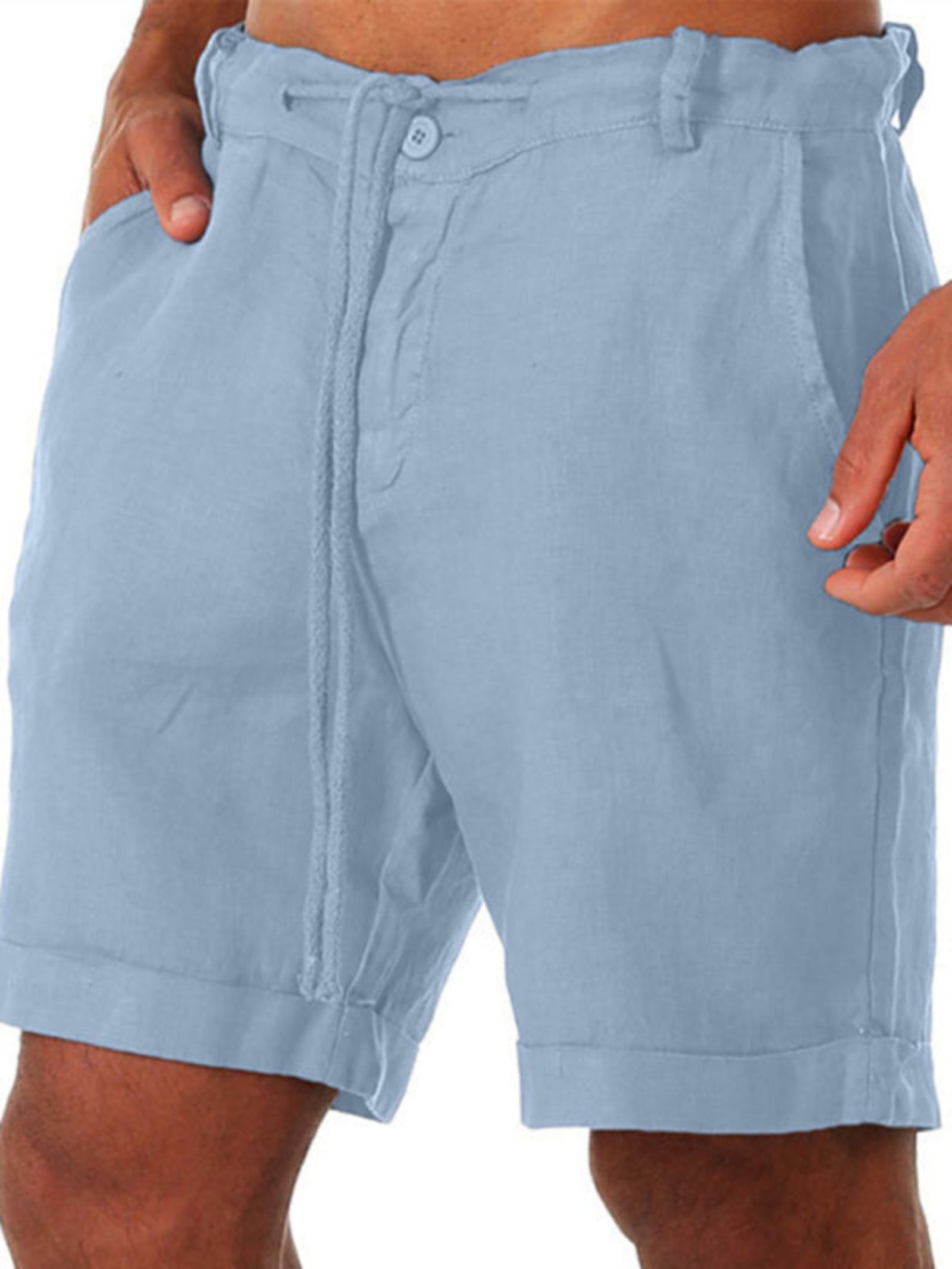 blue shorts