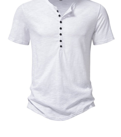 Basic Henley Short Sleeve T-Shirt