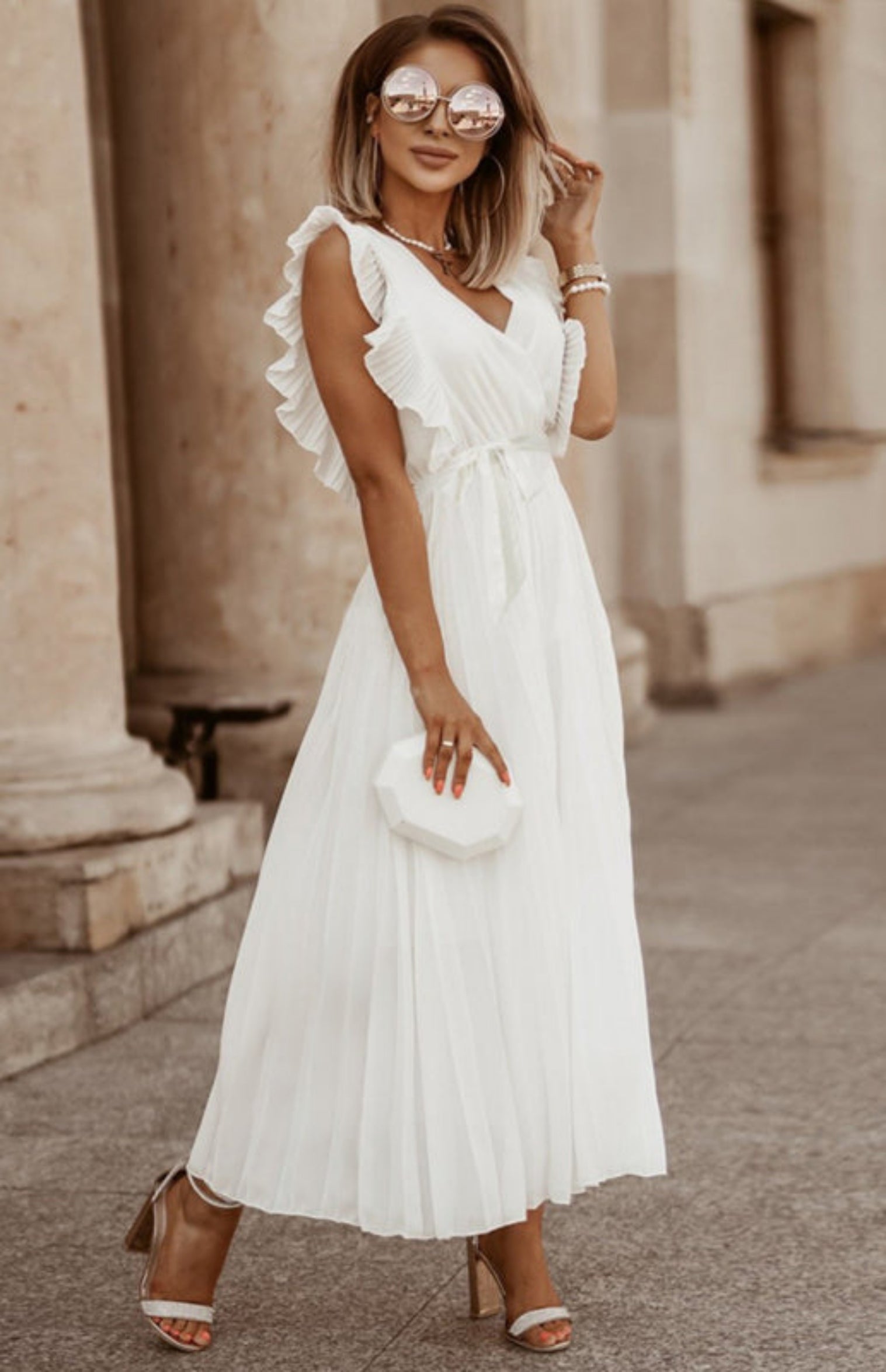 white dress