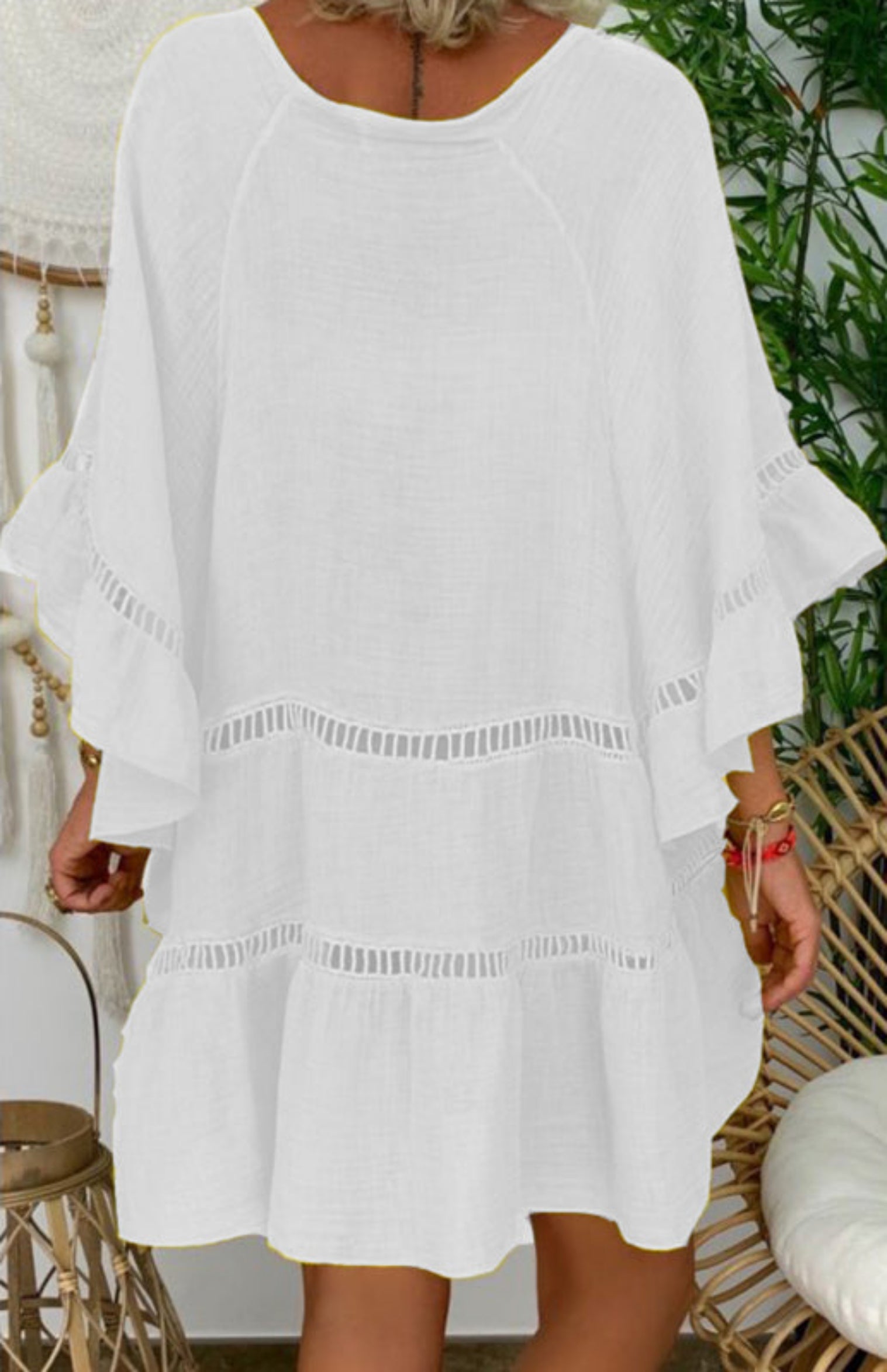 white beach coverup