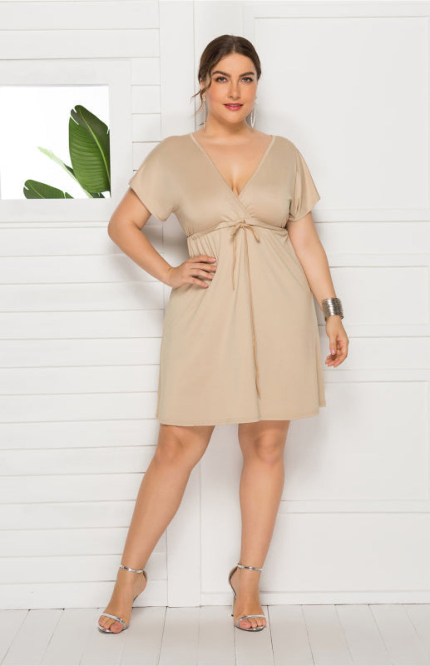 beige dress