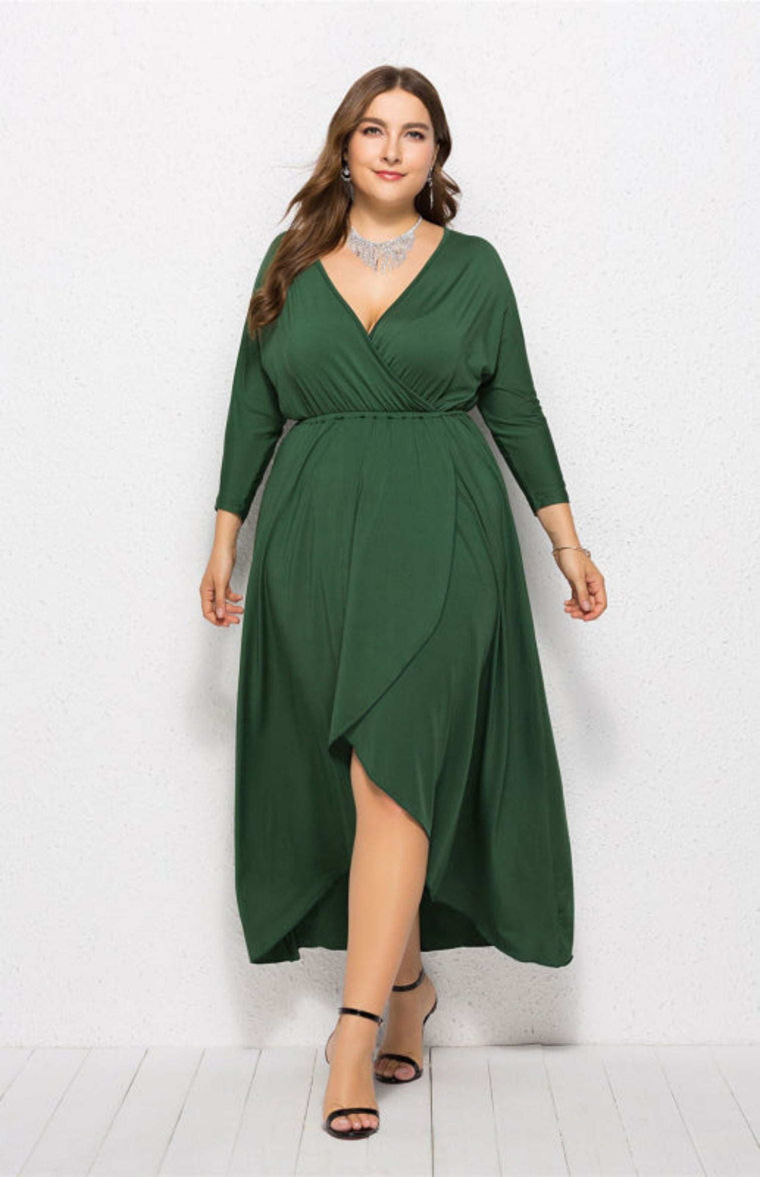 green dress