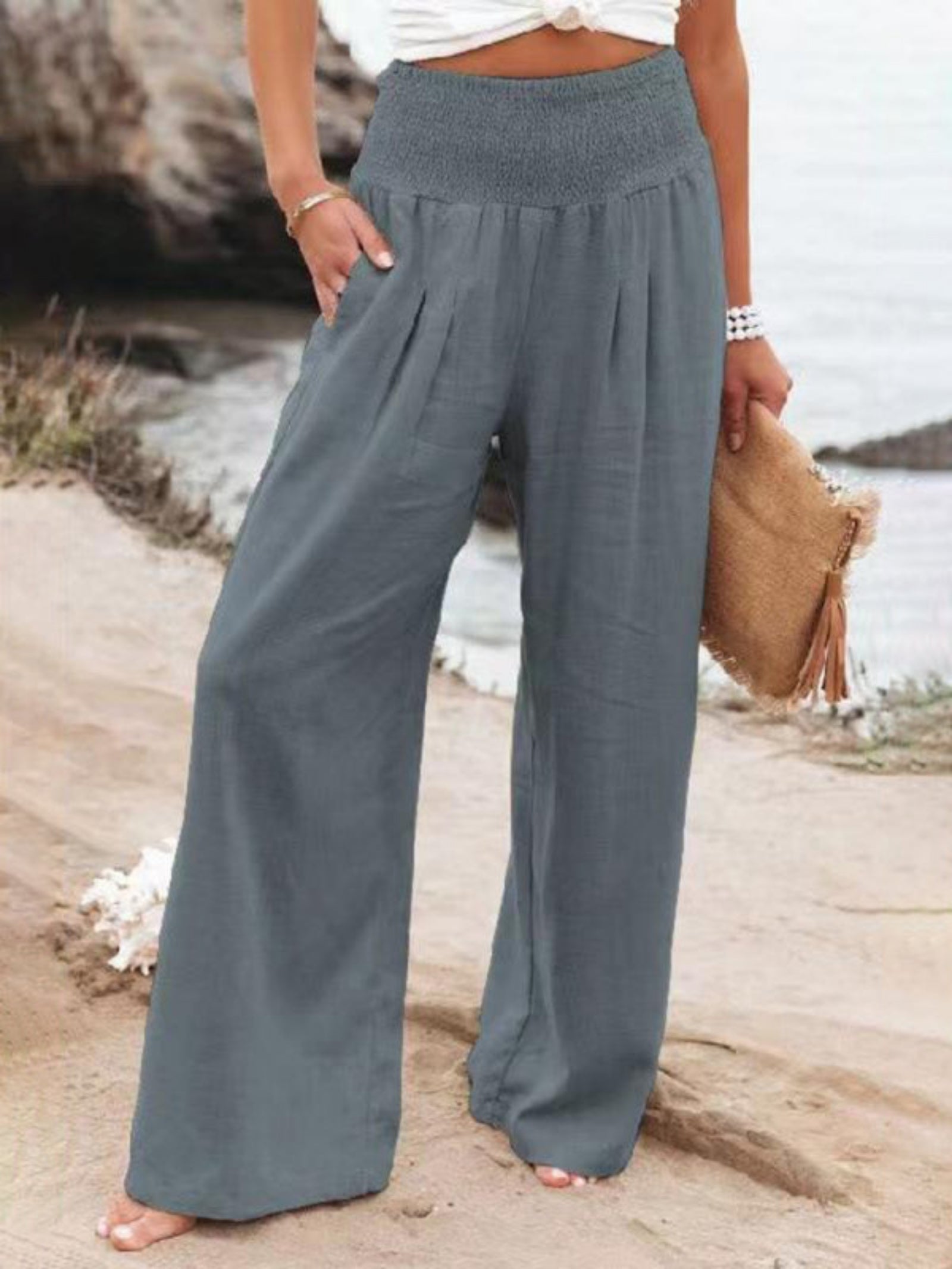 gray pants