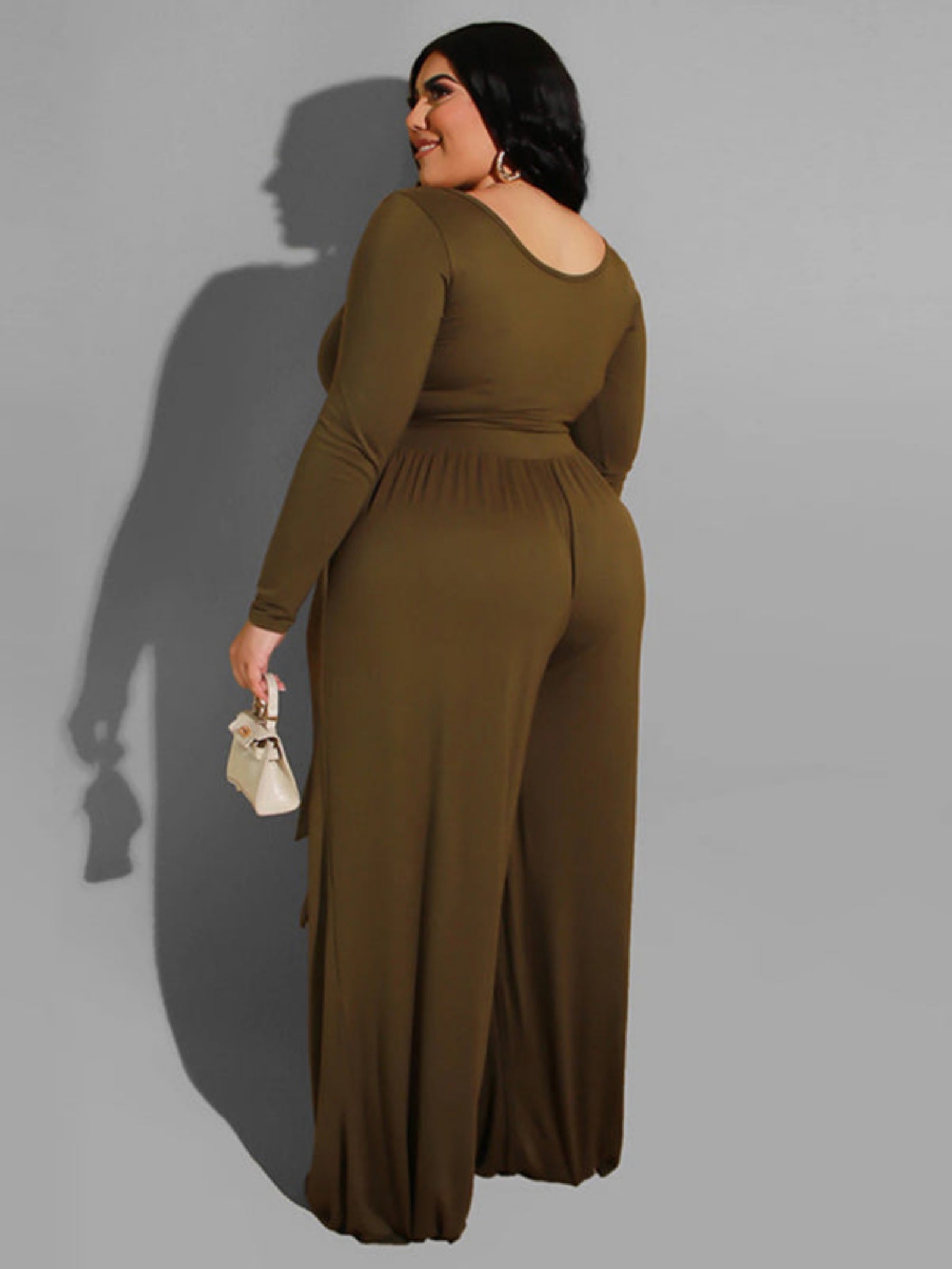 green jumpsuit