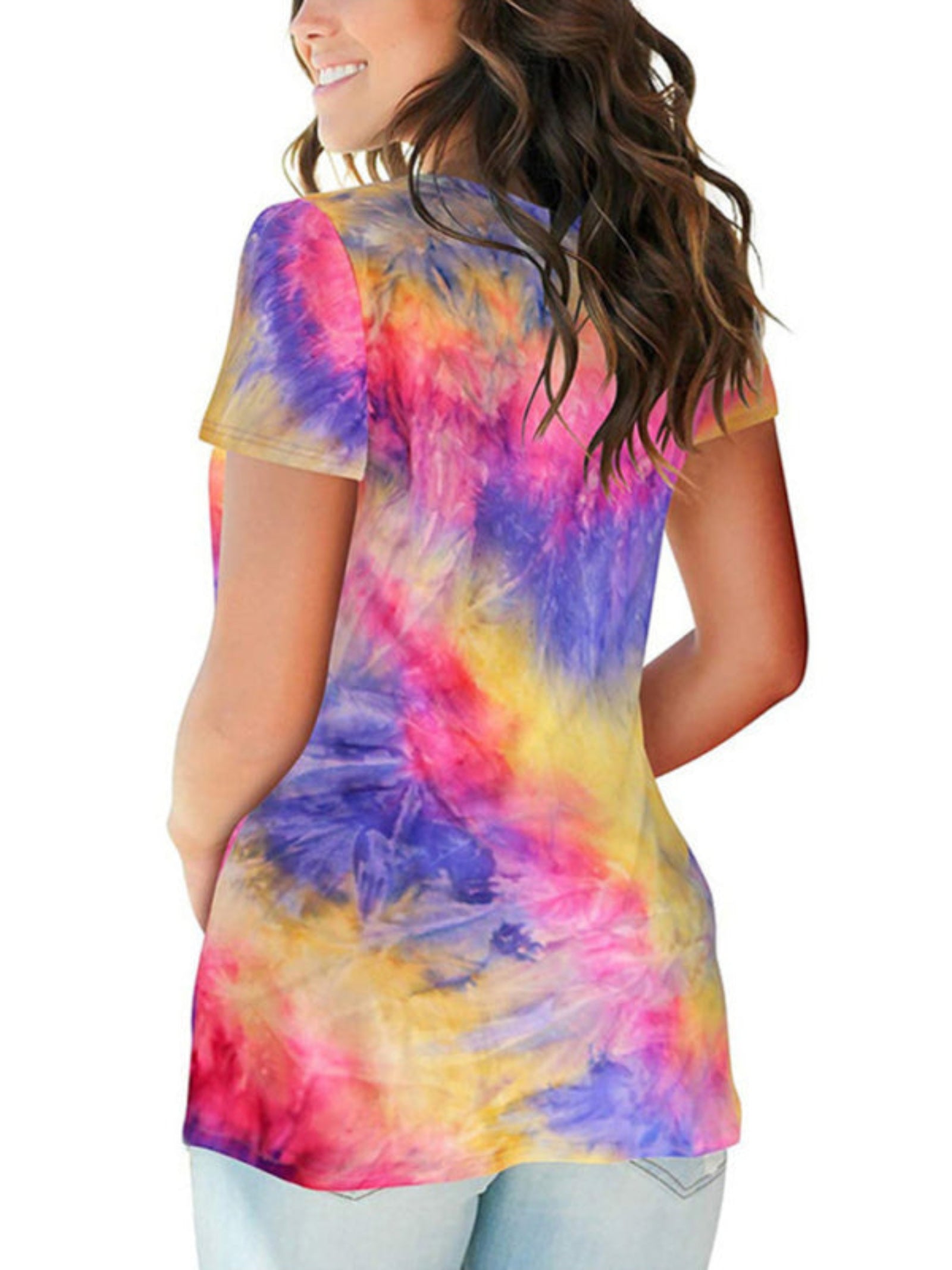 purple tie dye shirt