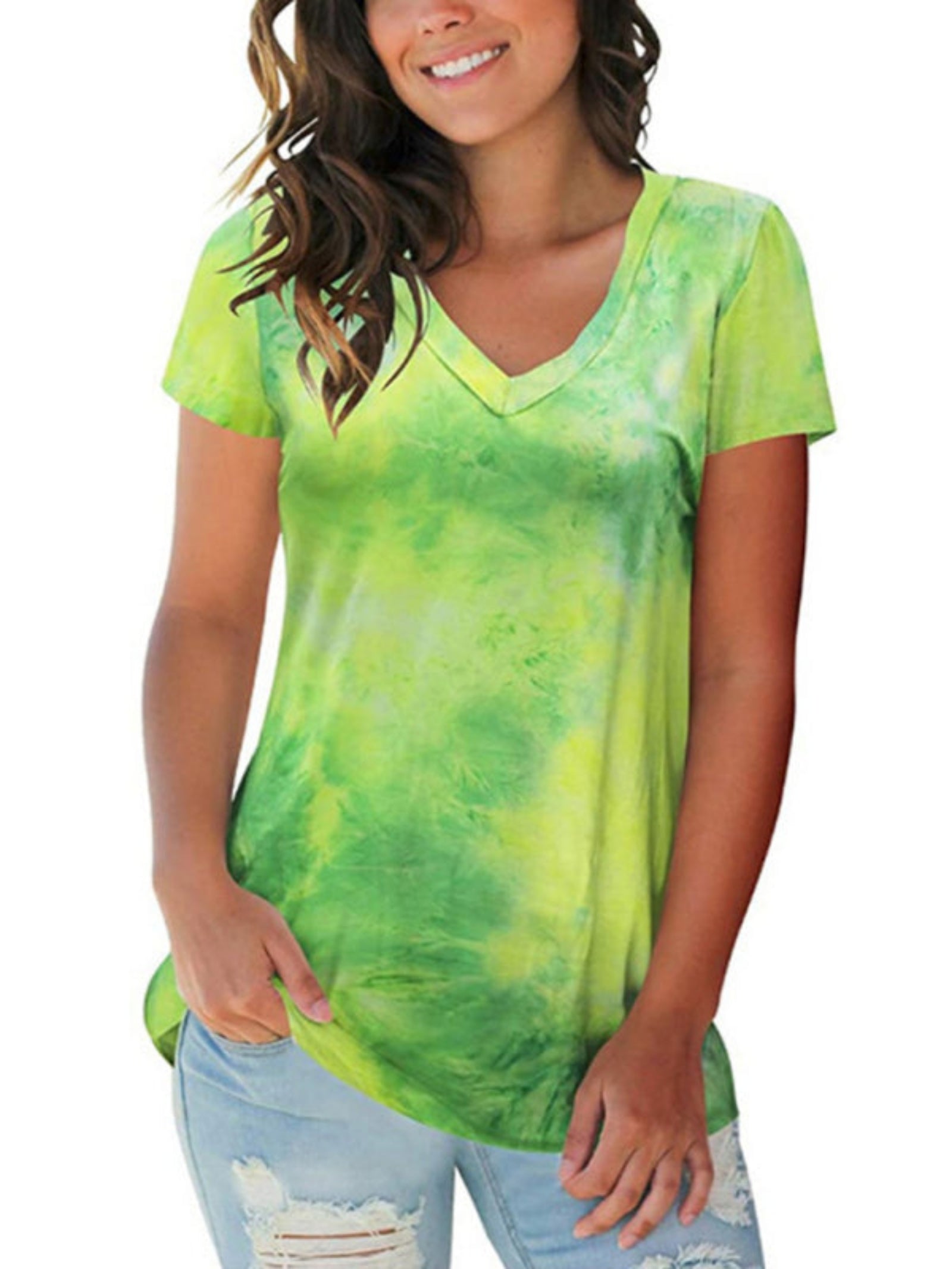 green tie dyed