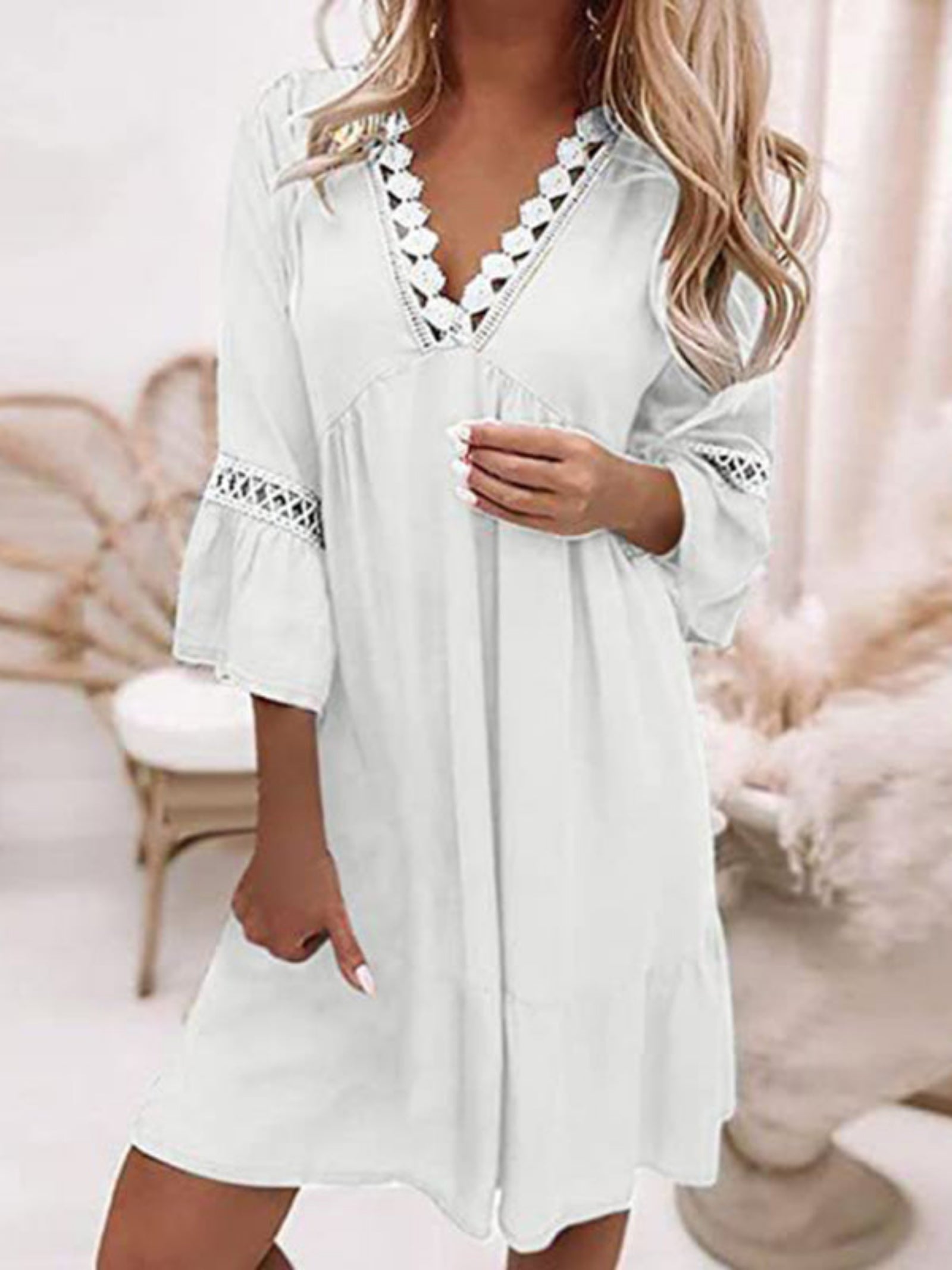 white dress
