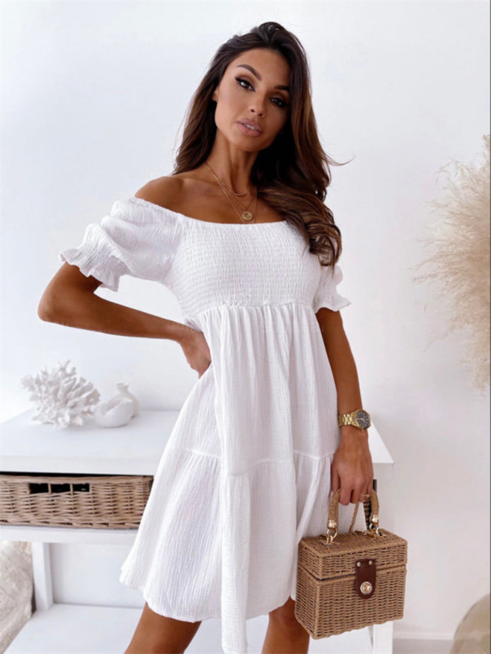 white dress