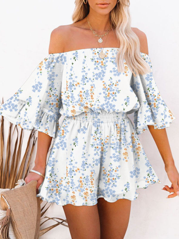 Short-Sleeved Loose Chiffon Jumpsuit