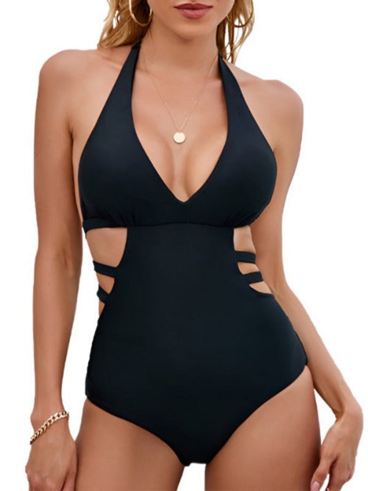 black swimsuit