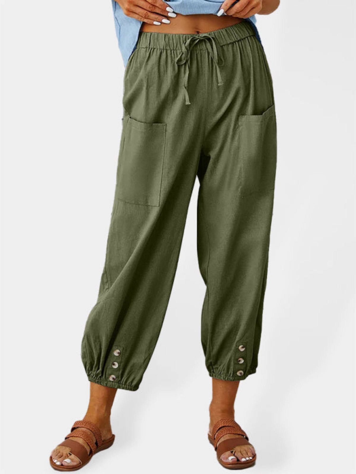 green pants