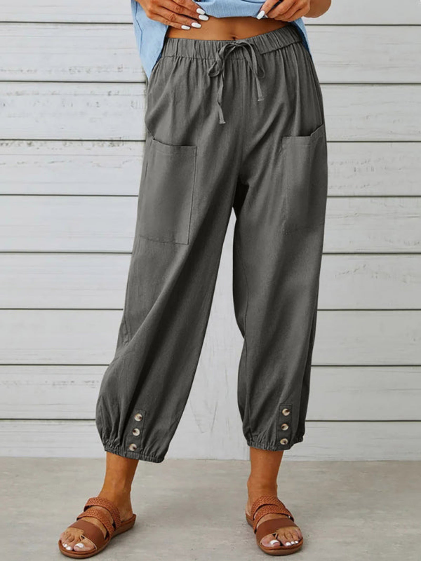 gray pants