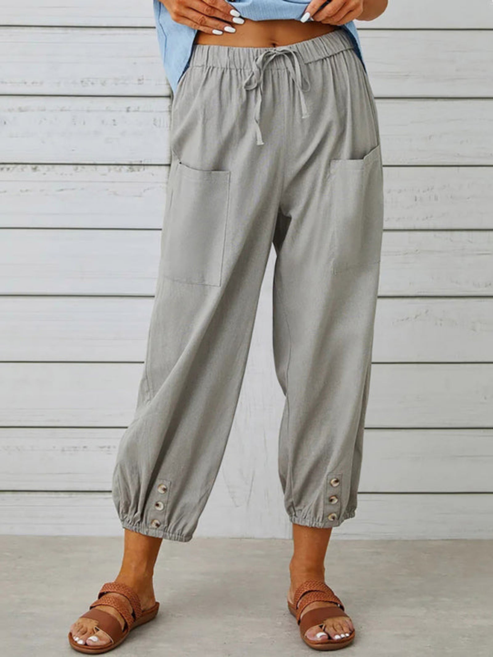 gray pants
