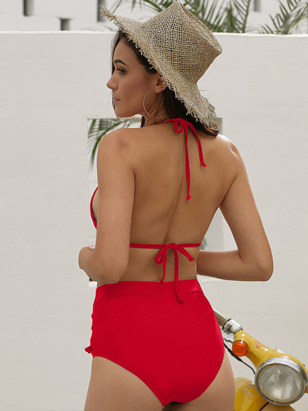 Three-Point Hanging Neck Bikini