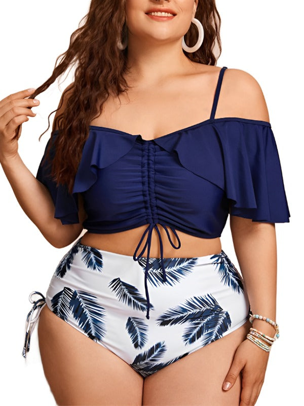 Drawstring Ruffle Bikini