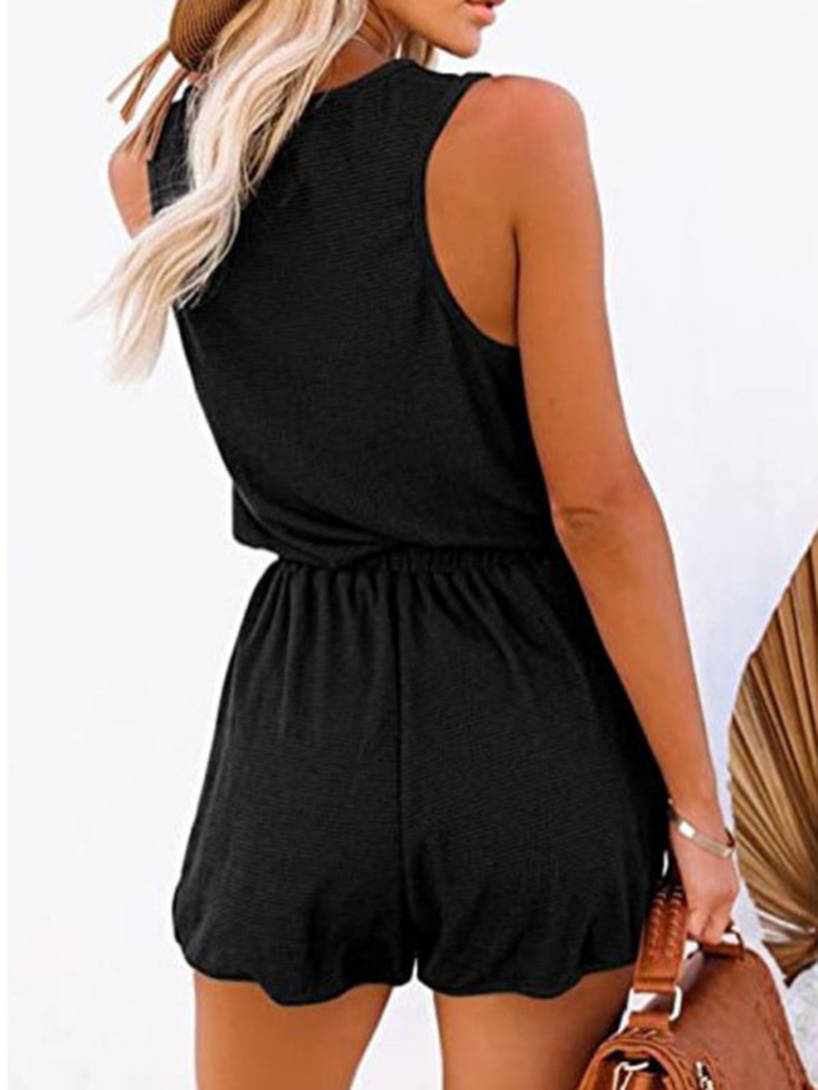 black shorts jumpsuit
