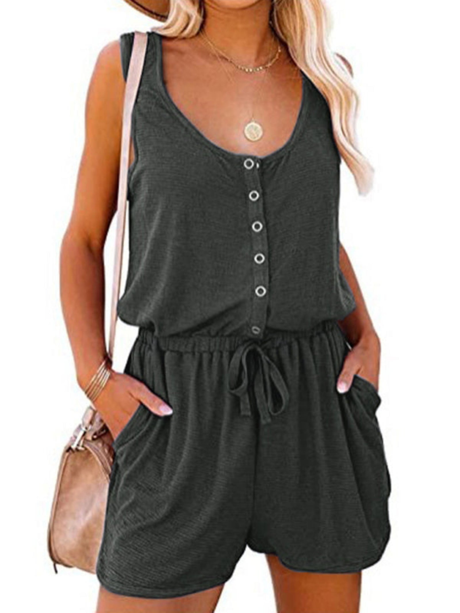 gray jumpsuit