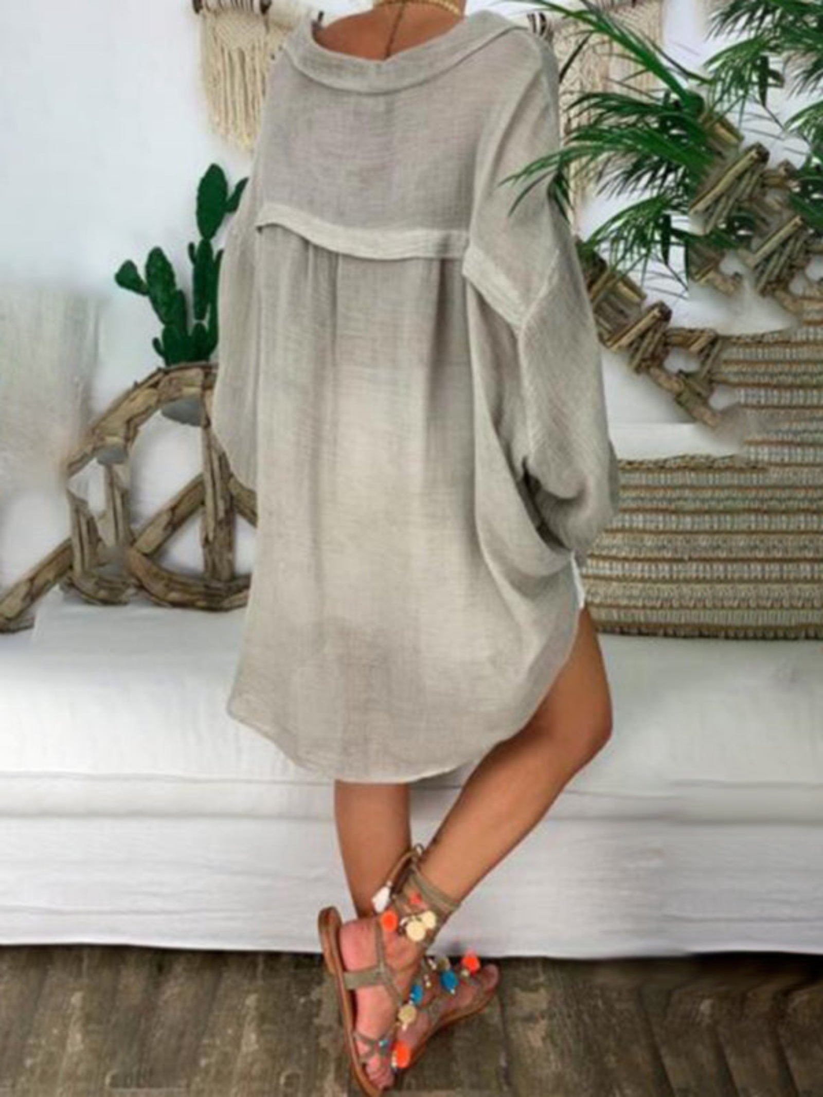 tan shirt