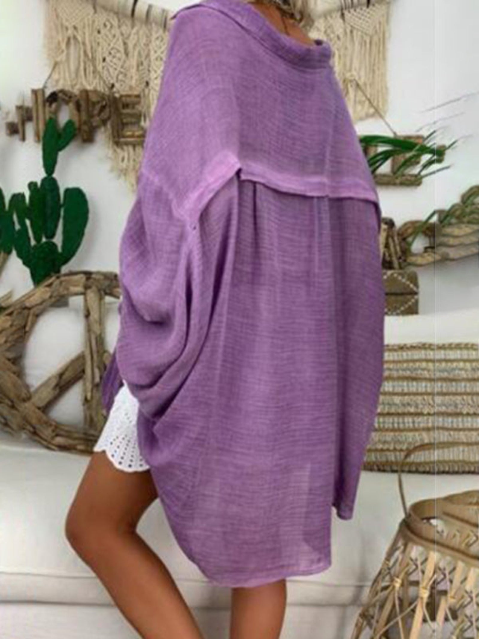 purple shirt