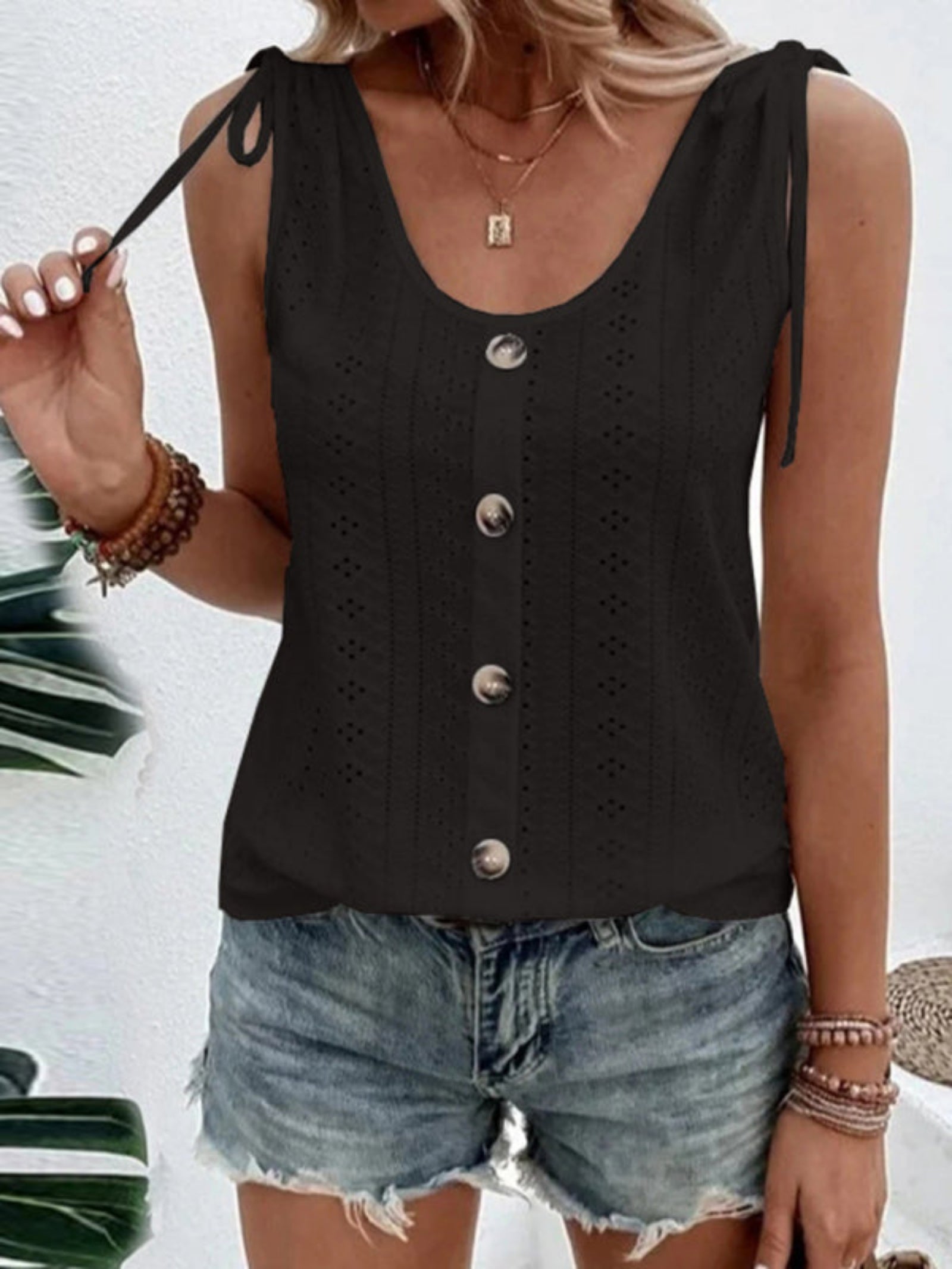 black tank top