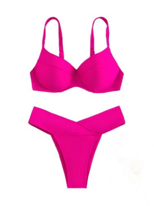 Bikini Solid Color Swimsuit