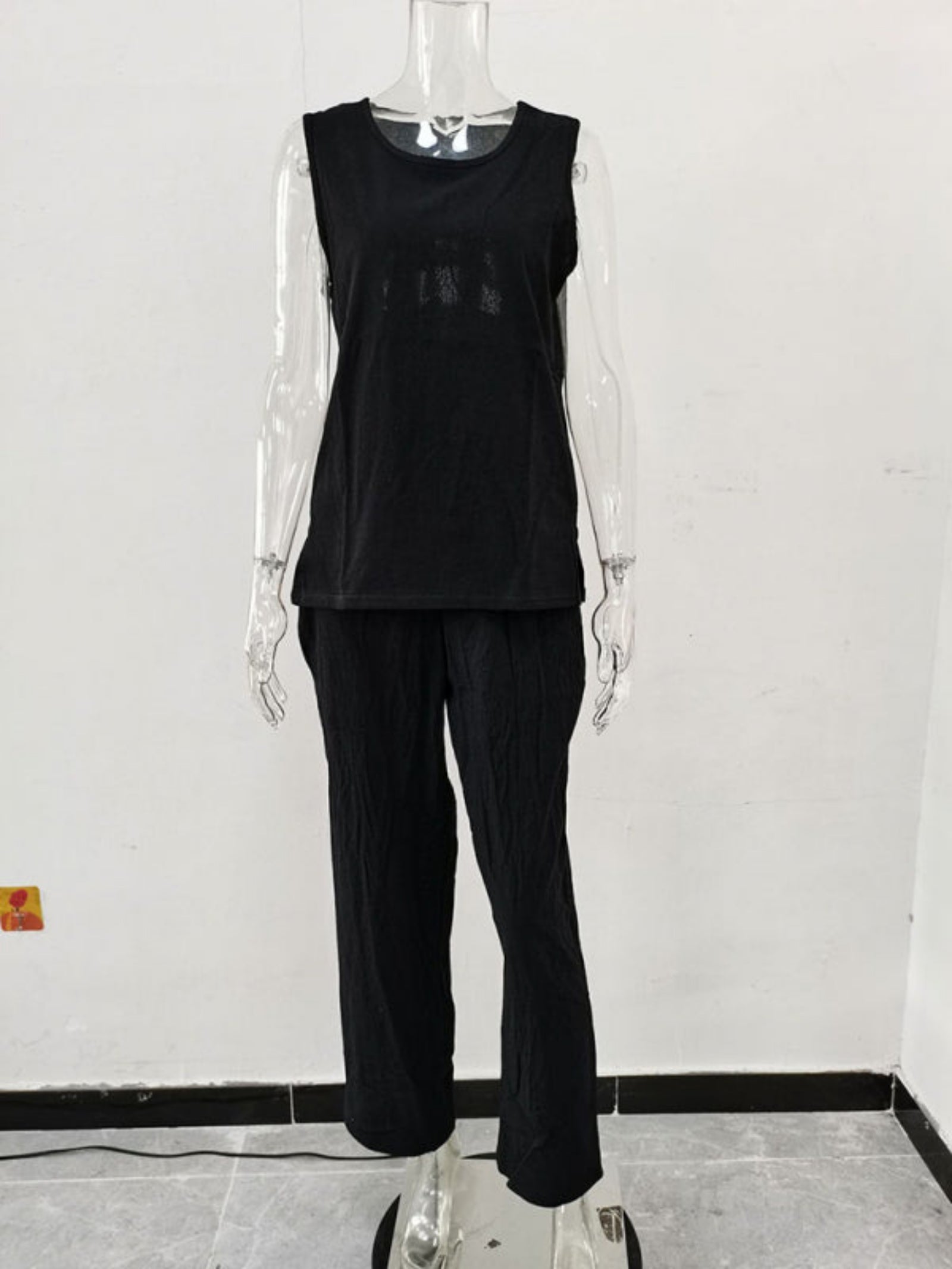black jumpsuit