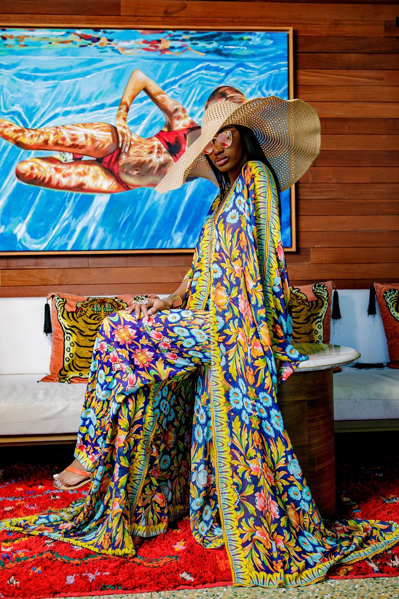 Saisankoh Scarlett Goddess Kaftan