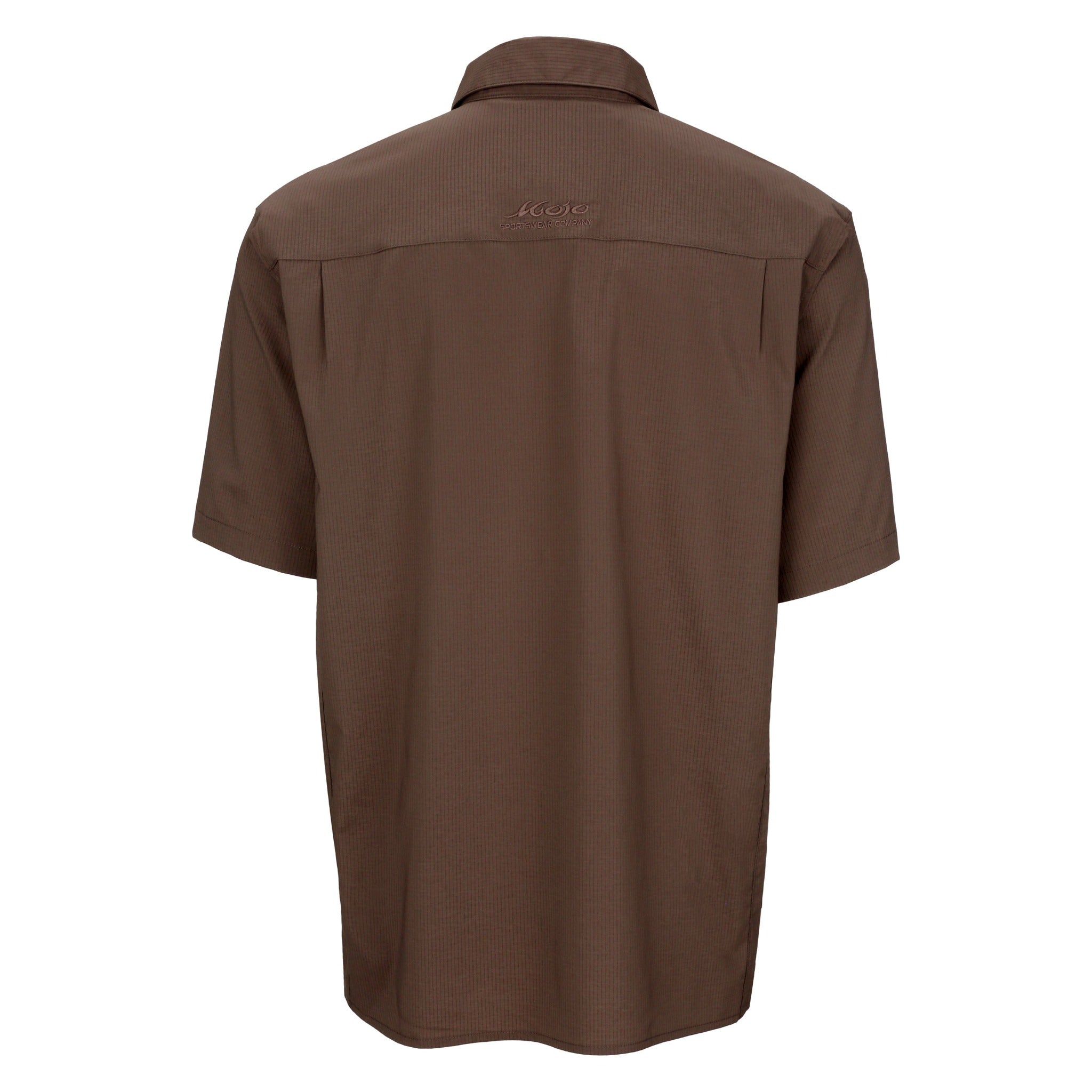 Brown short-sleeve shirt on a white background