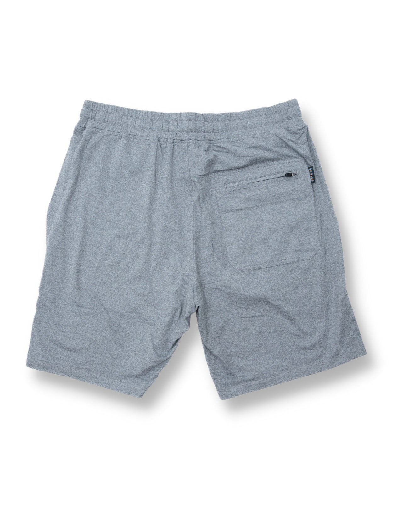 Gray shorts with a pocket on a white background