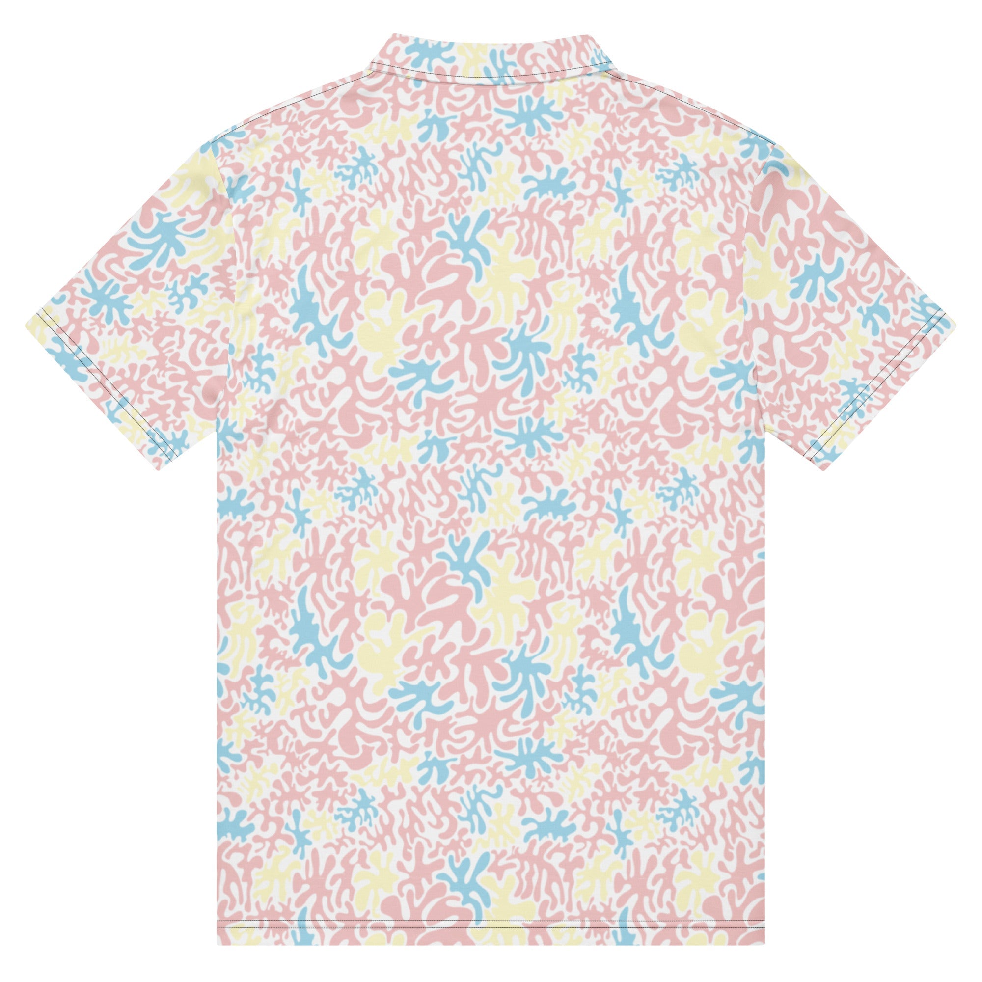 Men’s Slim Fit Powder Coral Pattern Polo