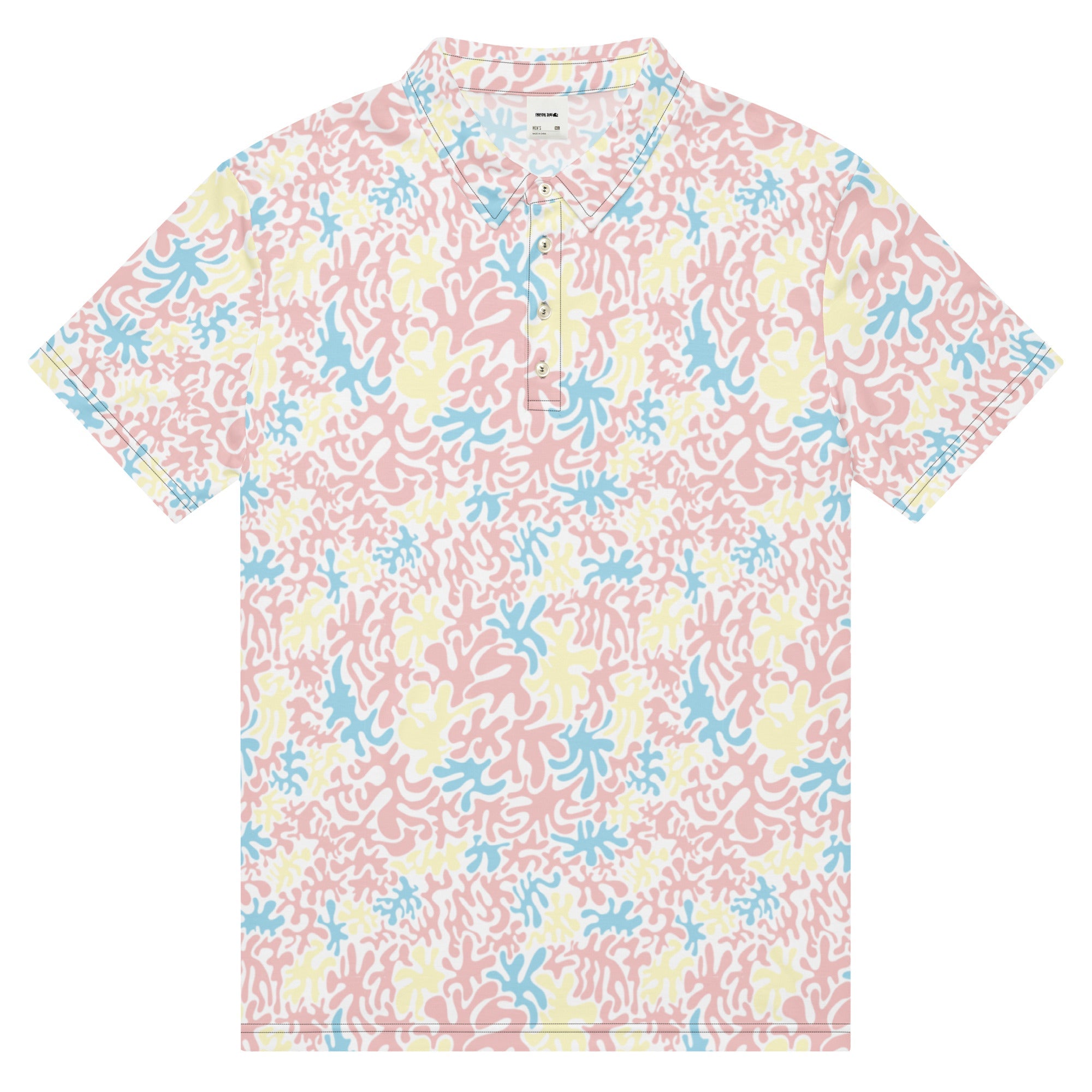 Men’s Slim Fit Powder Coral Pattern Polo
