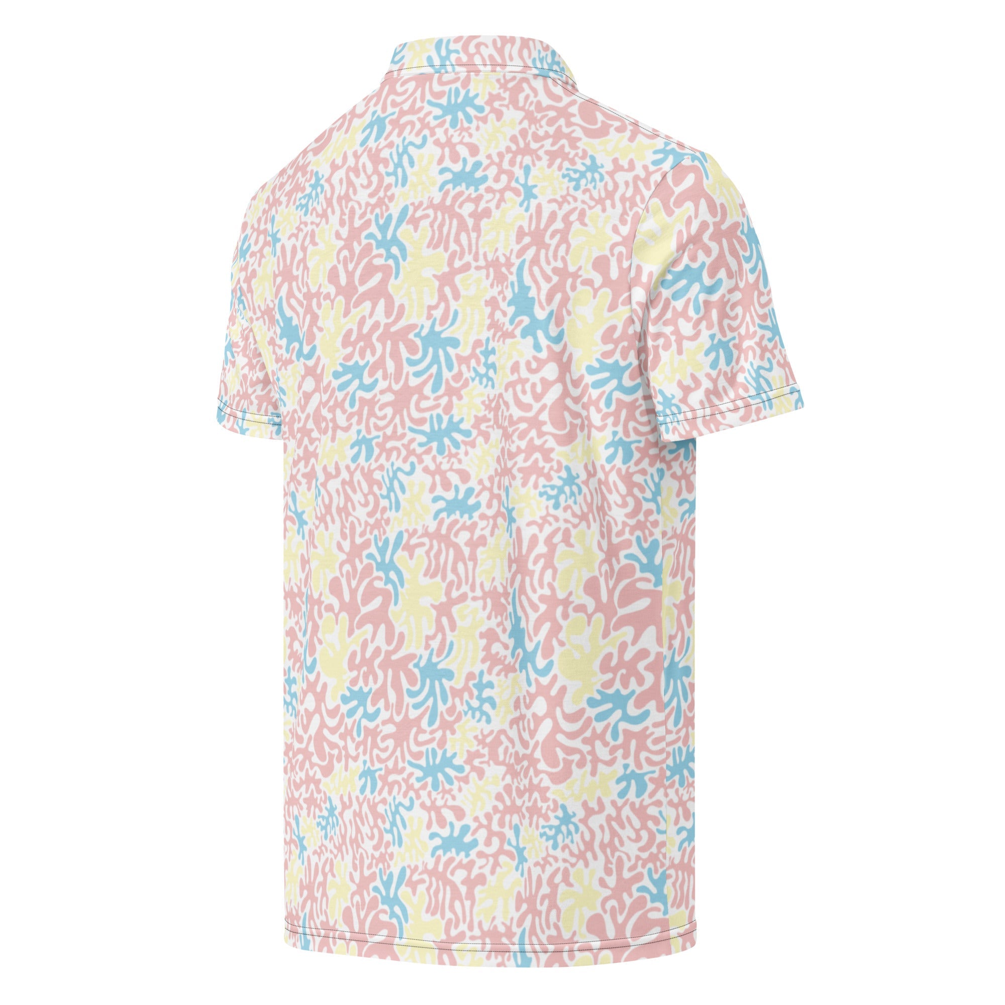Men’s Slim Fit Powder Coral Pattern Polo