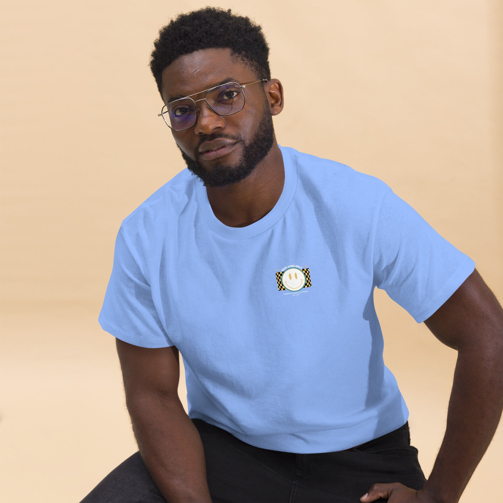 Men's Good Vibes Smiley Face Classic Tee