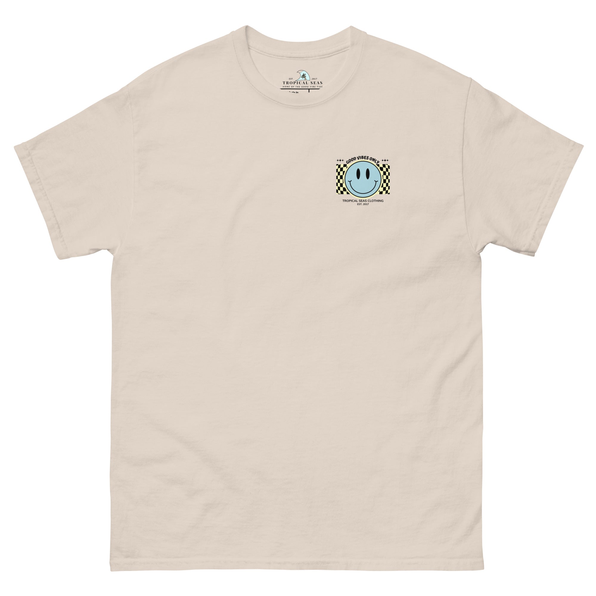 Men's Good Vibes Smiley Face Classic Tee