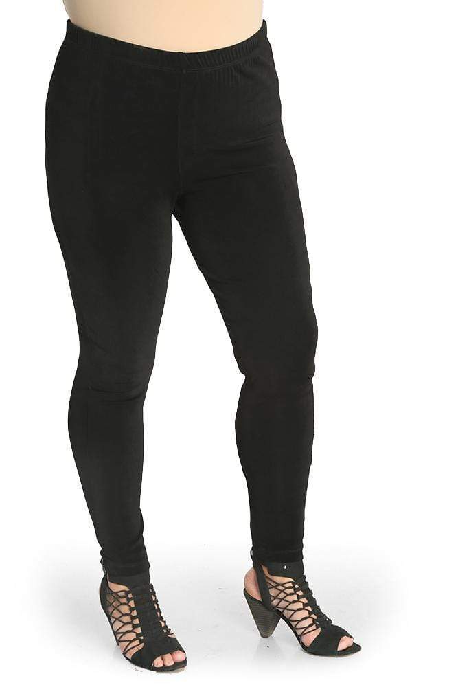 Black leggings worn by a person on a white background