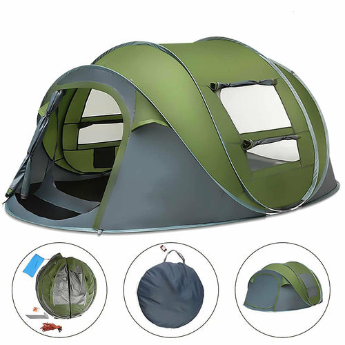 Large Capacity 4 to 5 Persons Automatic Pop Up Camping Tent - Sun of the Beach Boutique