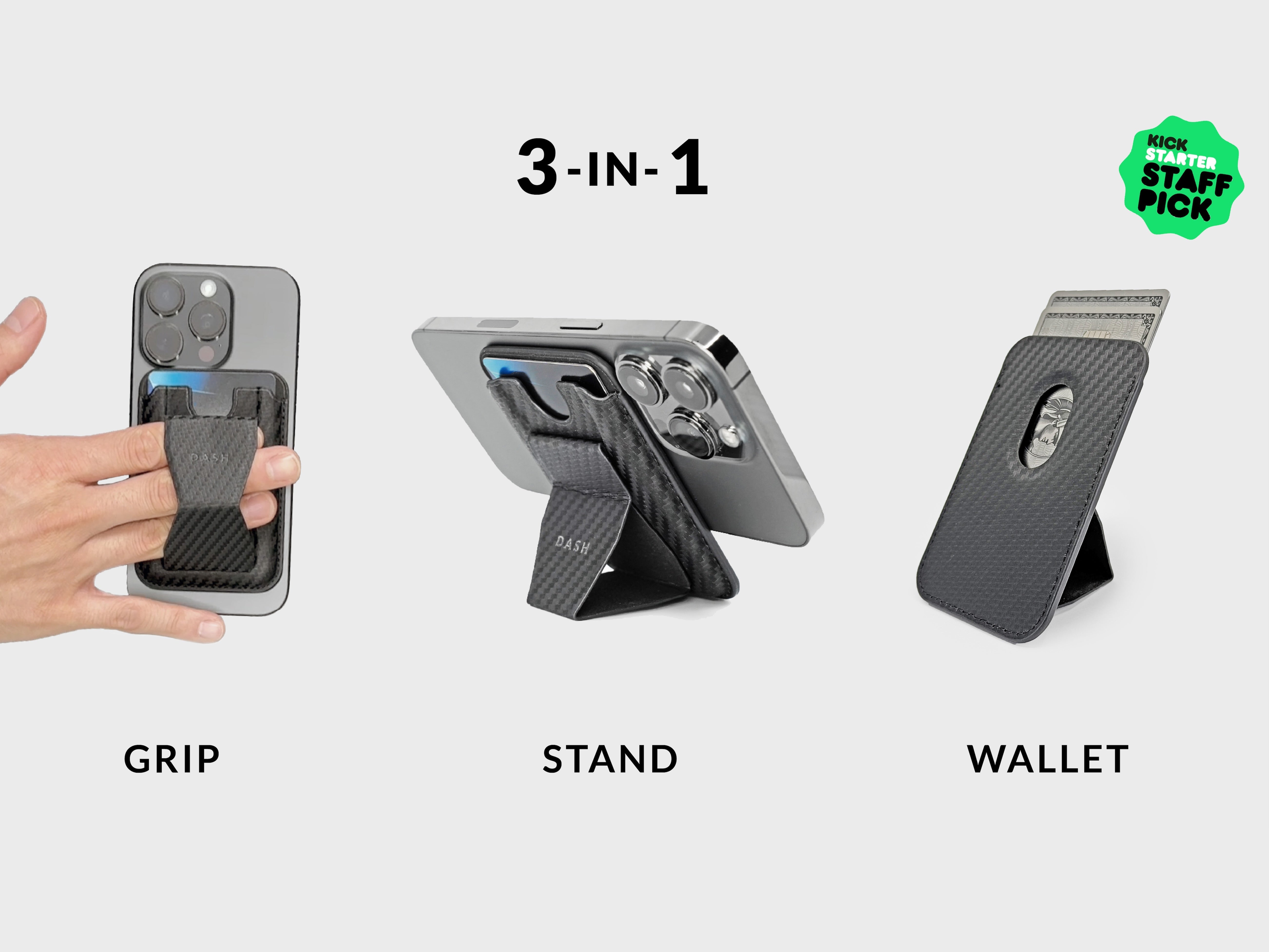 Dash Wallets MagSafe 3-in-1 Wallet + Stand + Grip