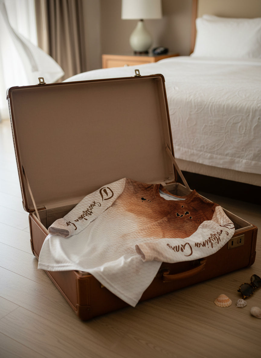 Long-sleeve shirt with a gradient design and branded logo on a white background