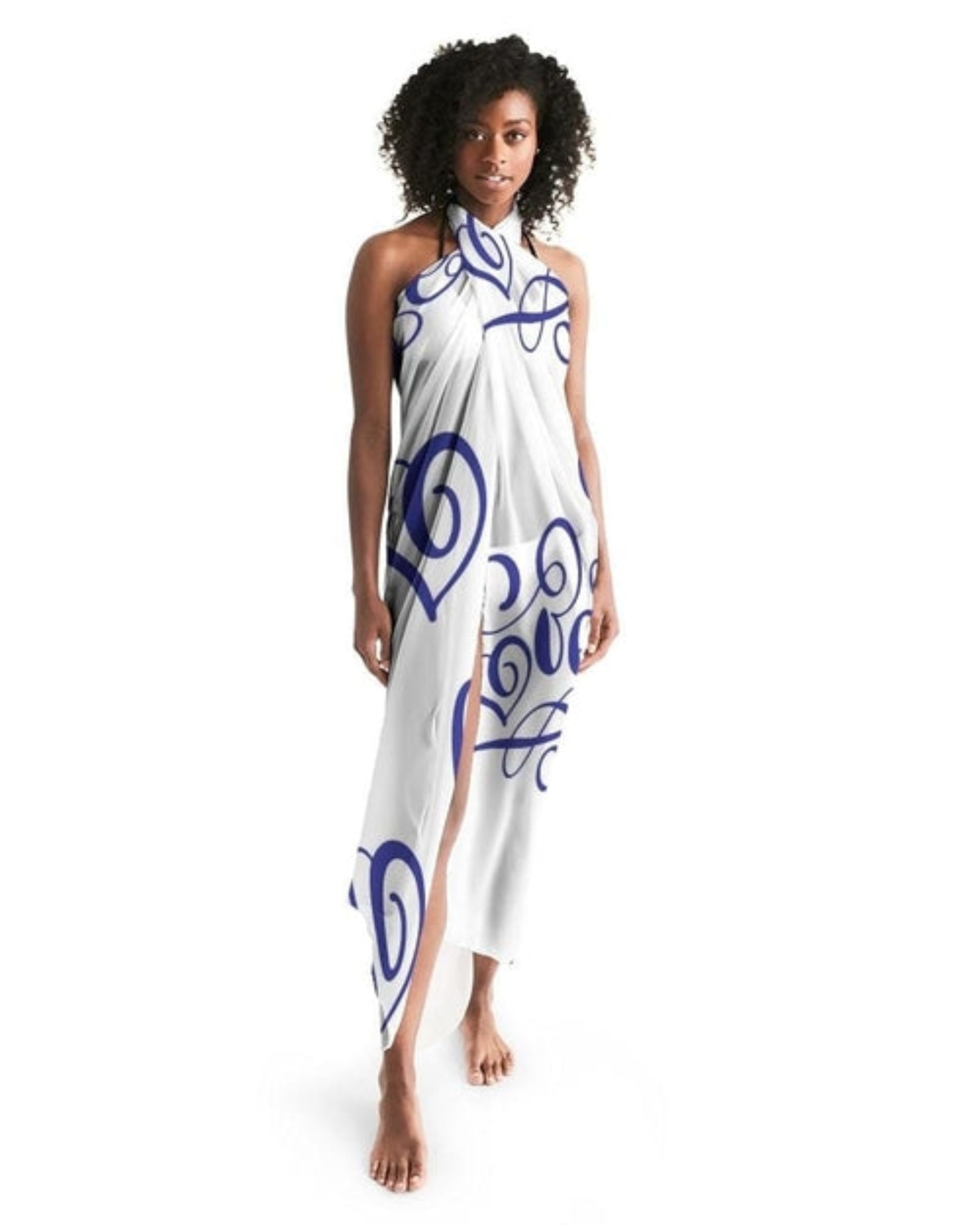 Sheer Love Blue Swimsuit Sarong