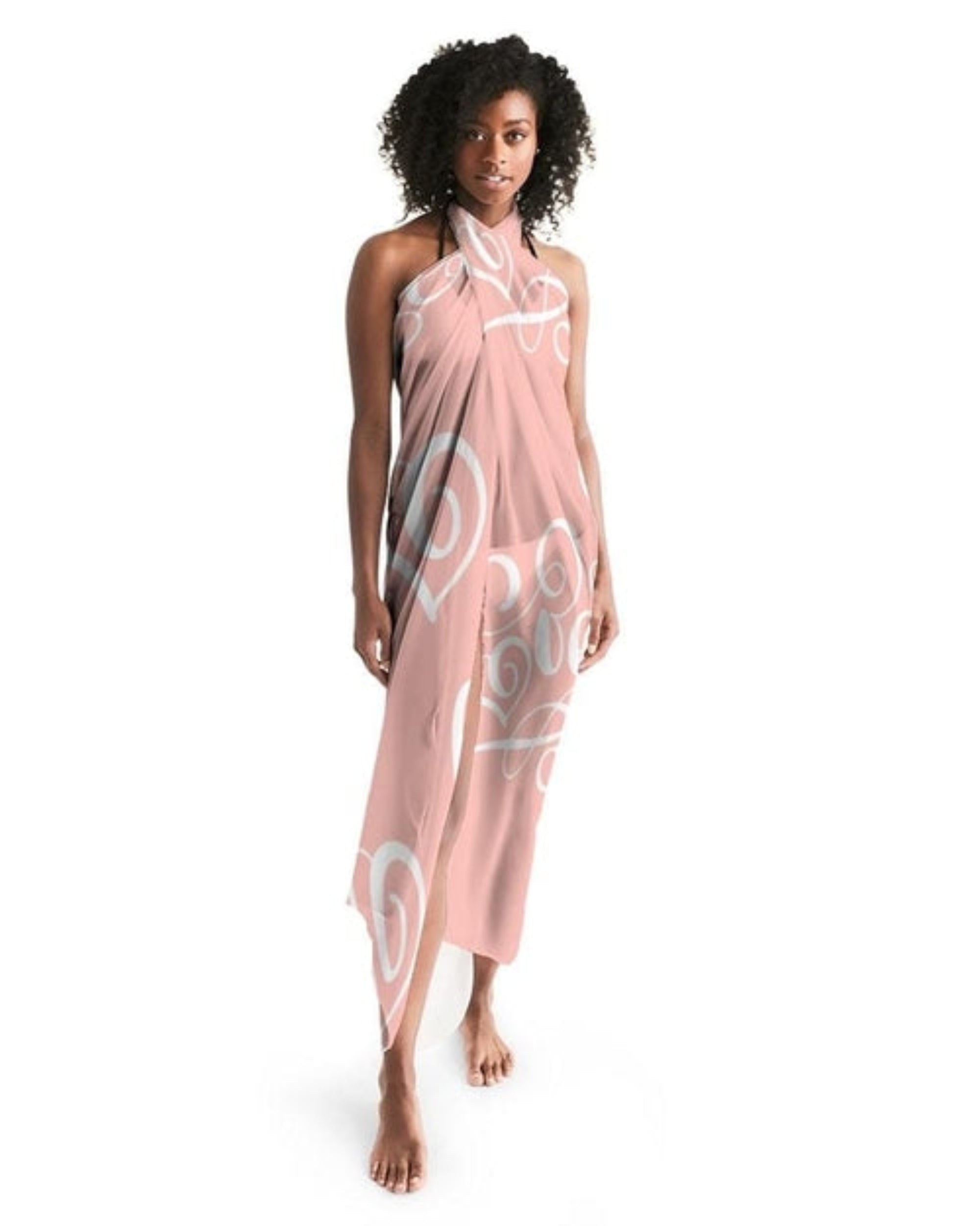 Love Word Art Illustration Sarong