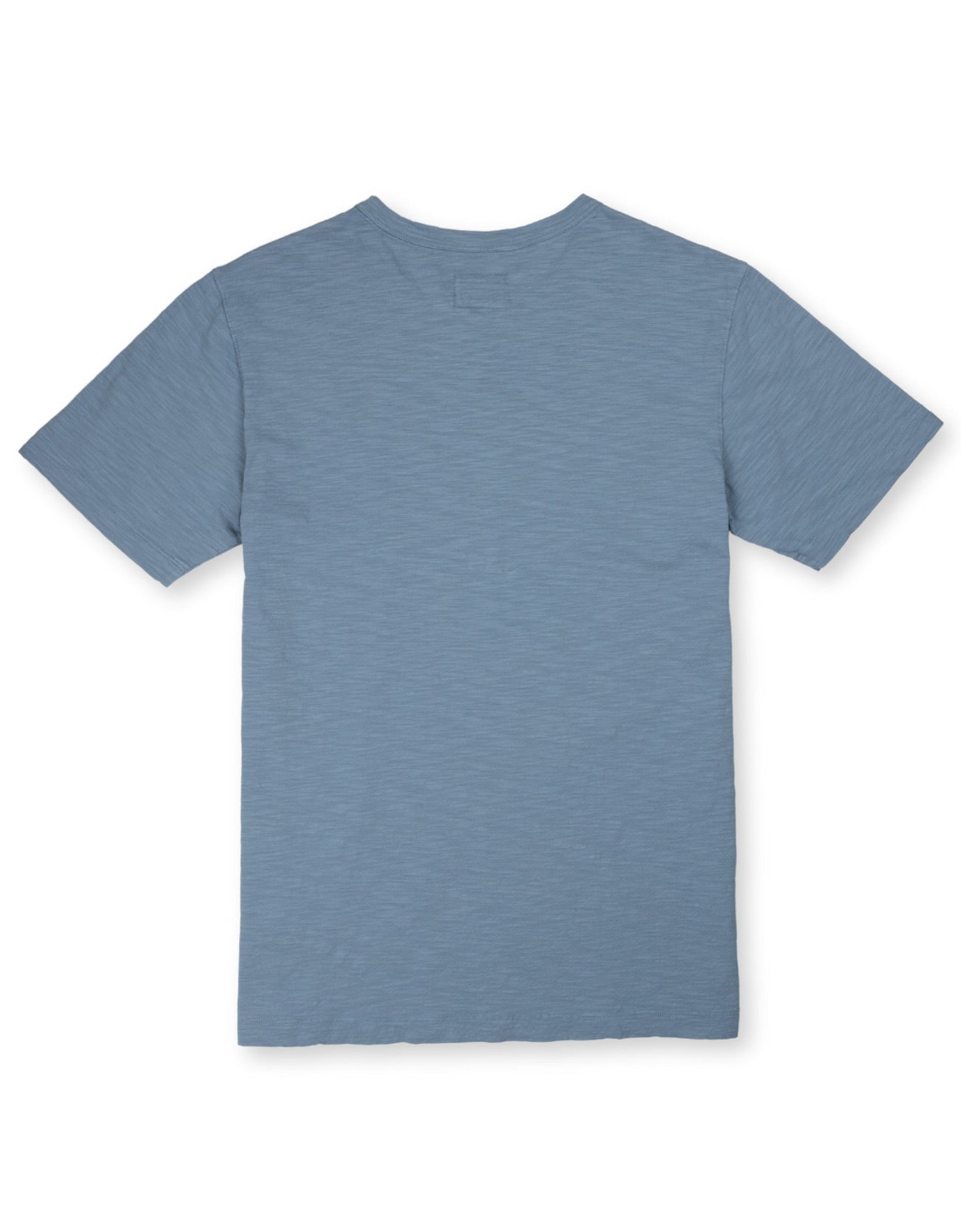 Solid Steel Blue Slub Pima Tee