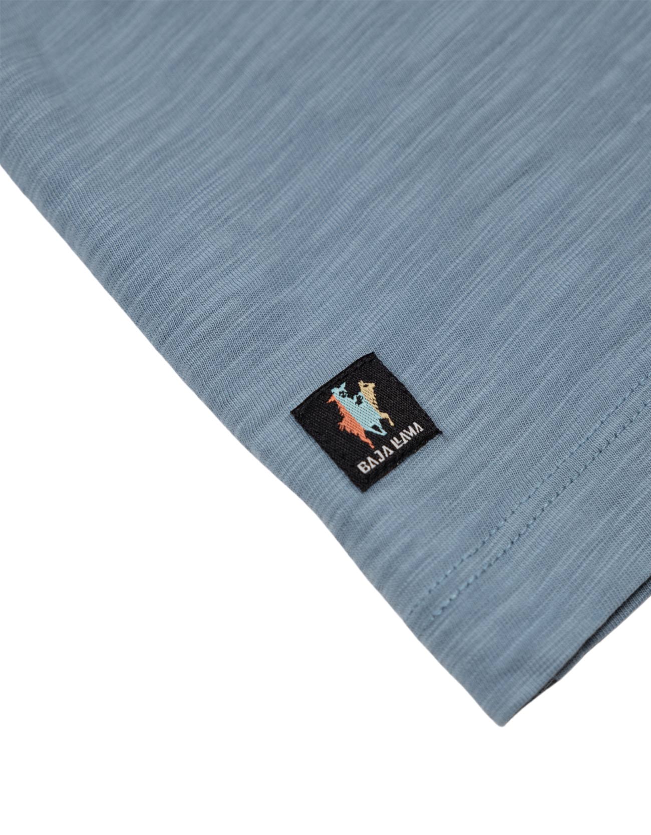 Solid Steel Blue Slub Pima Tee