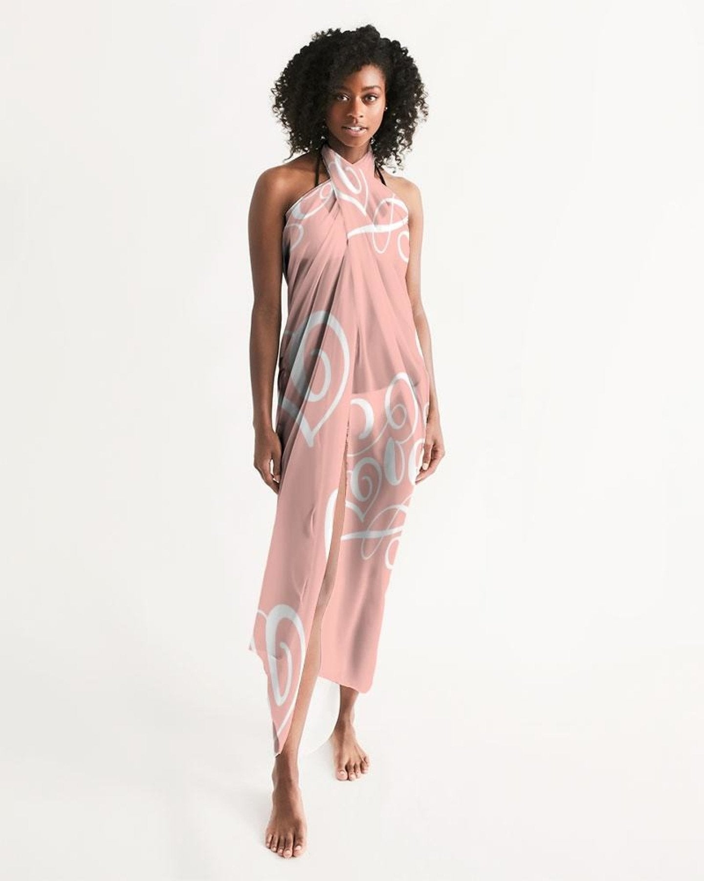 Love Word Art Illustration Sarong