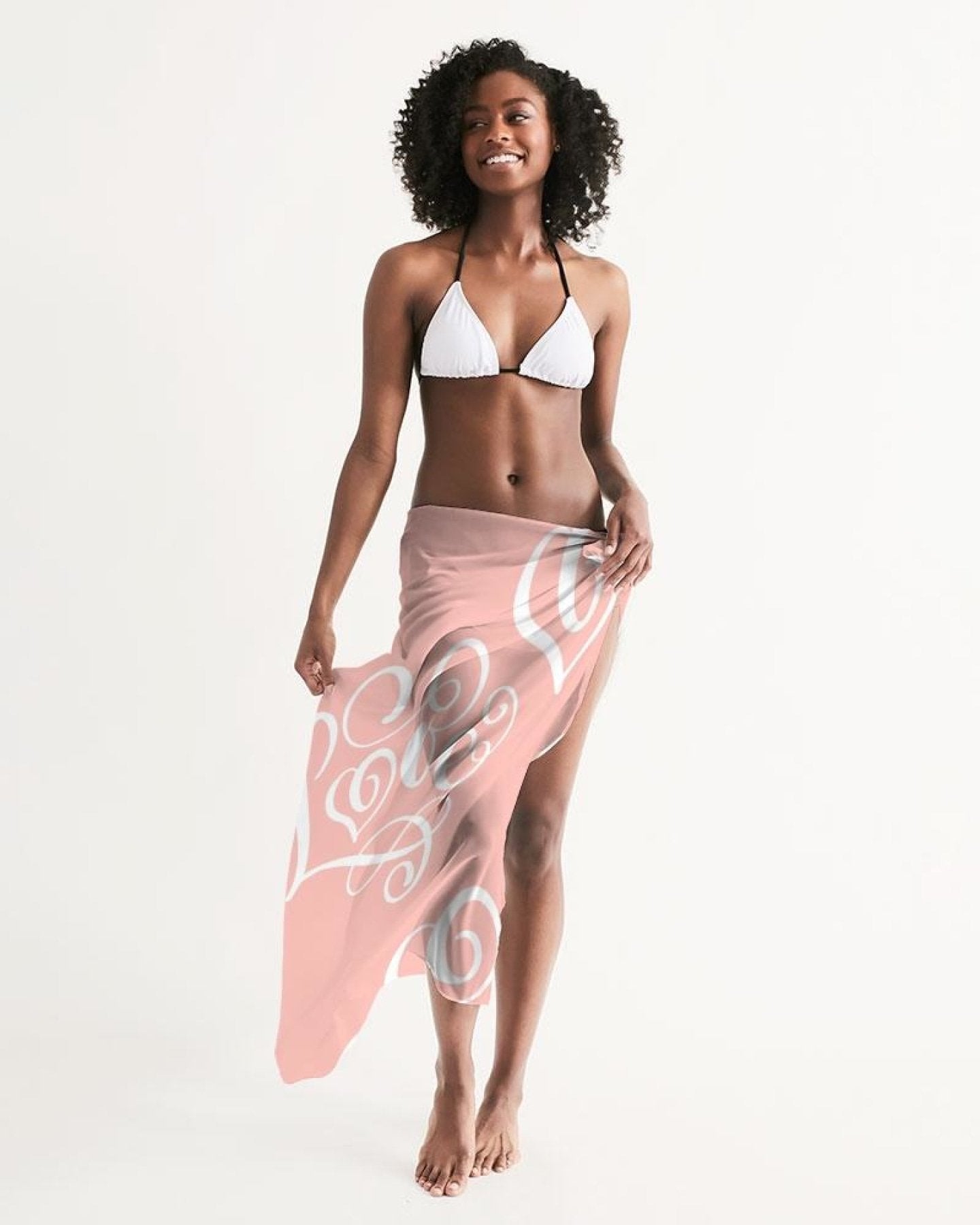 Love Word Art Illustration Sarong