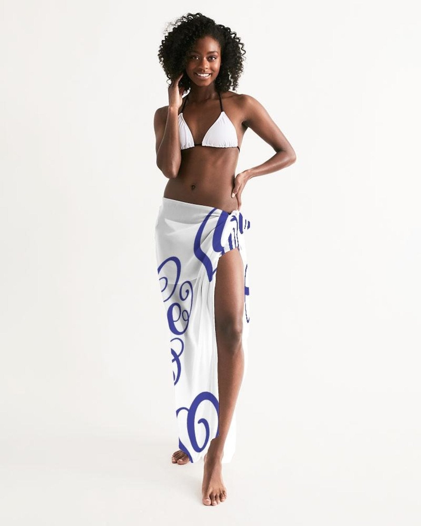 Sheer Love Bleu Swimsuit Sarong