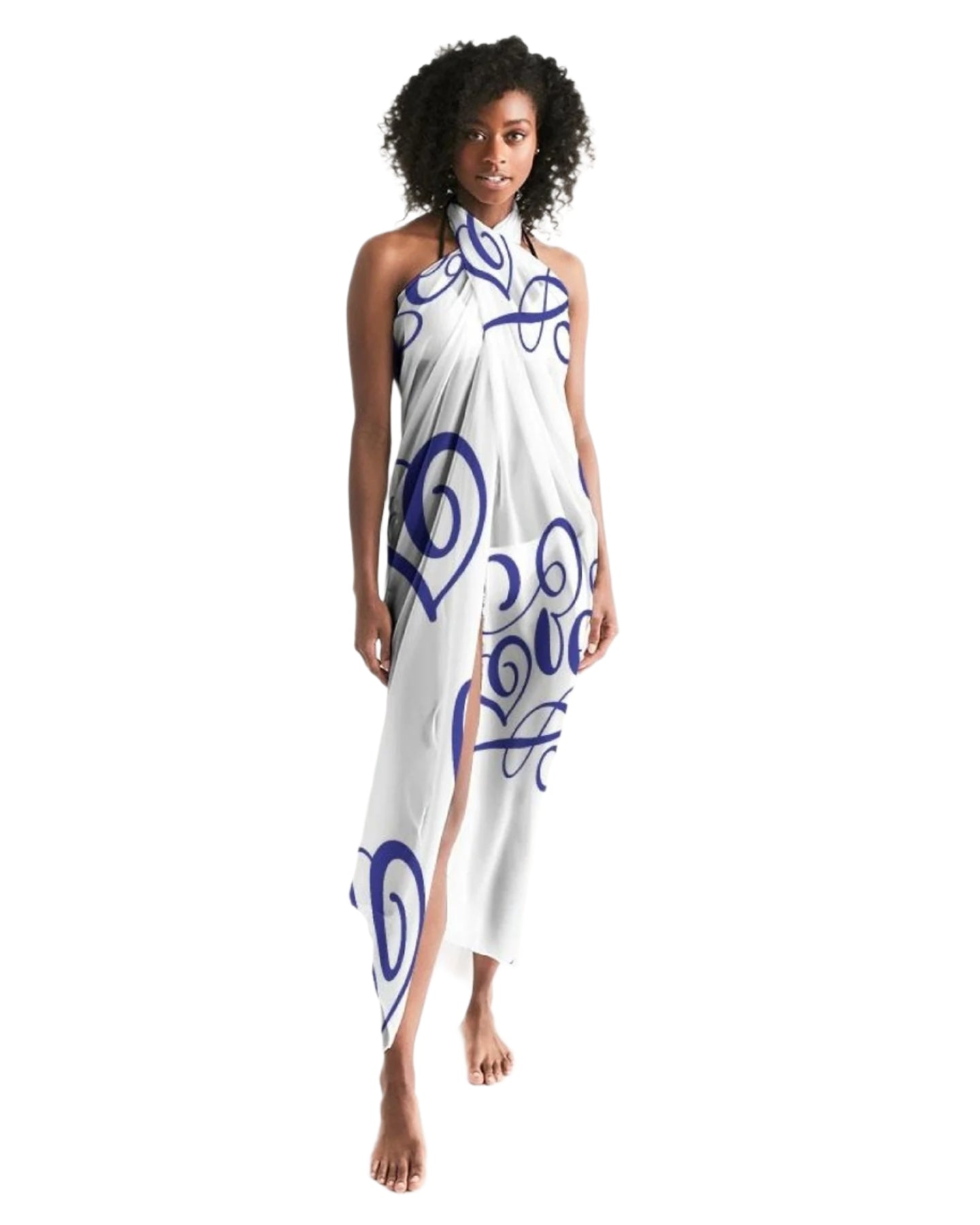 Sheer Love Bleu Swimsuit Sarong