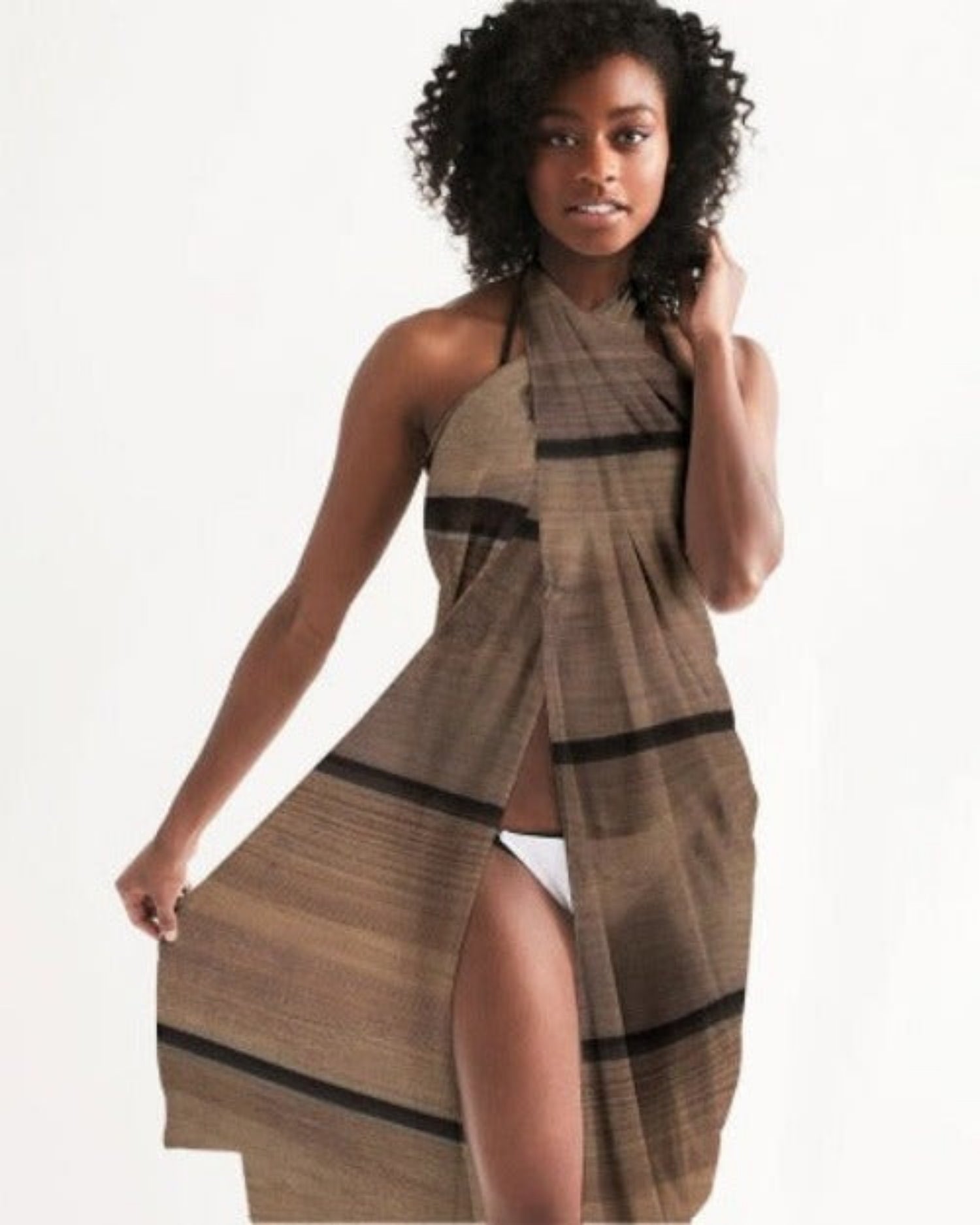 Brown Wood Sheer Sarong